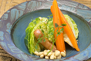キャベツと大豆の煮込み